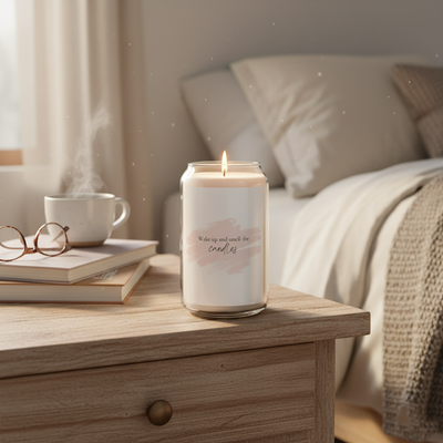 Wake Up and Smell the Scented Soy Candles - 13.75oz, Eco-Friendly Gifts, Home Décor, Relaxation, Aromatherapy.