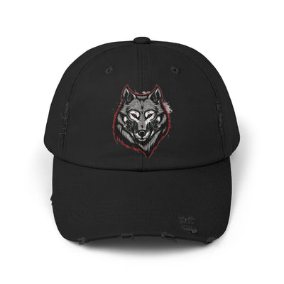 Wolf Graphic Distressed Cap - Outdoor Adventure Hat for Him - Picknmore