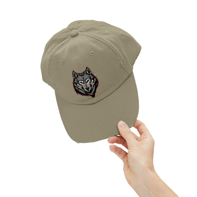 Wolf Graphic Distressed Cap - Outdoor Adventure Hat for Him - Picknmore