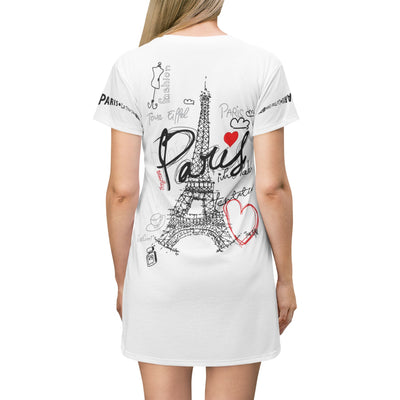 Parisian Butterfly T-Shirt Dress - Picknmore