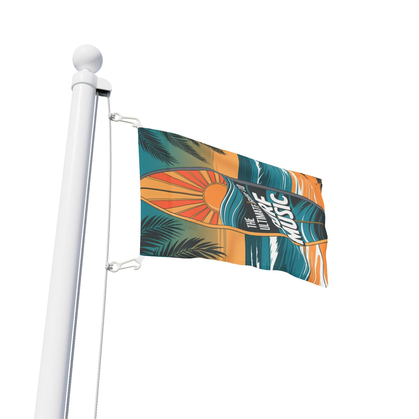 Surf Music Flag - Beach Decor Tropical Wall Art for Ocean Lovers - Picknmore