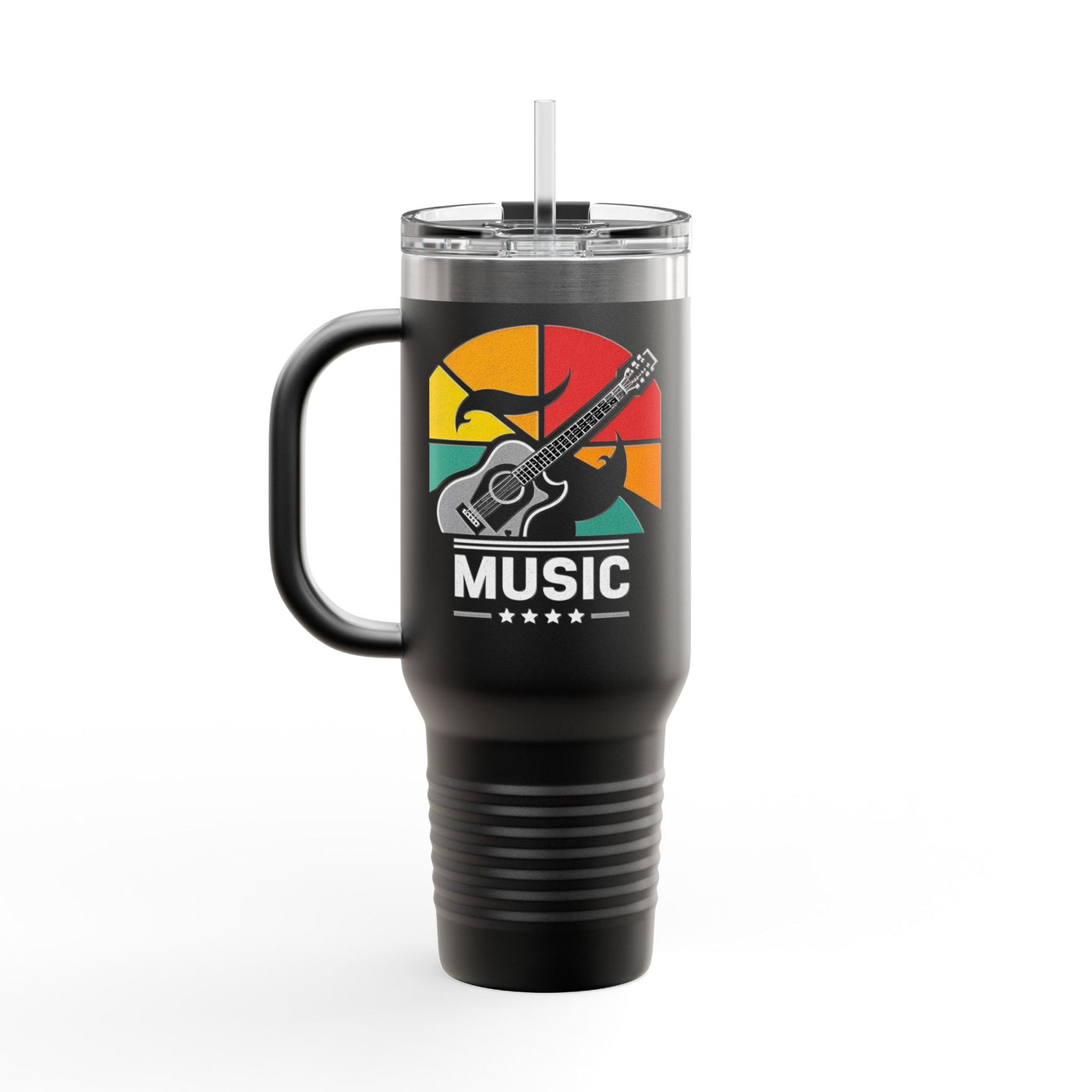 Colorful 40oz Travel Mug - Insulated Tumbler for Music Lovers - Picknmore
