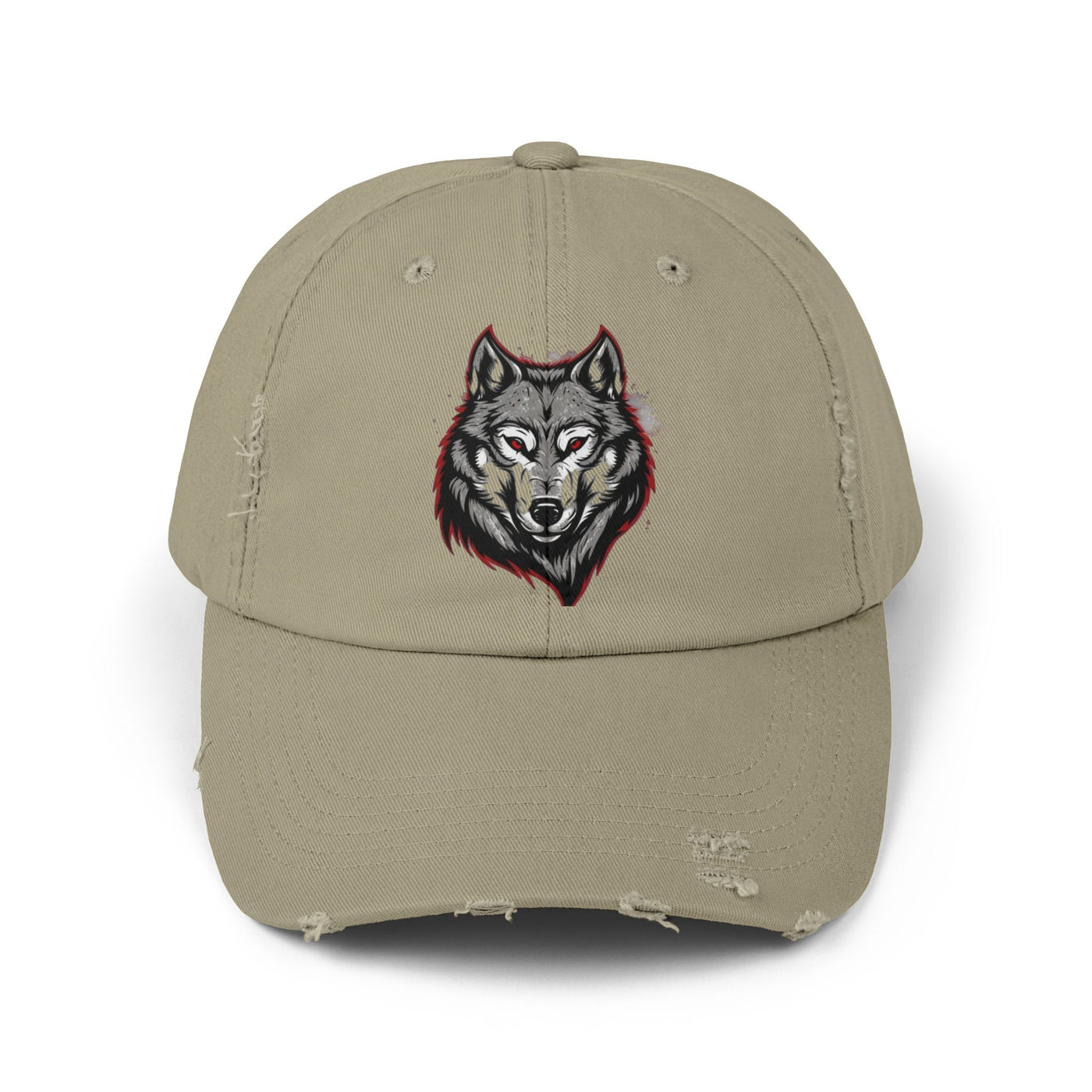 Wolf Graphic Distressed Cap - Outdoor Adventure Hat for Him - Picknmore