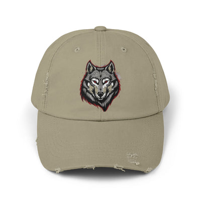 Wolf Graphic Distressed Cap - Outdoor Adventure Hat for Him - Picknmore