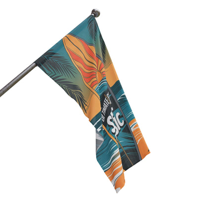 Surf Music Flag - Beach Decor Tropical Wall Art for Ocean Lovers - Picknmore