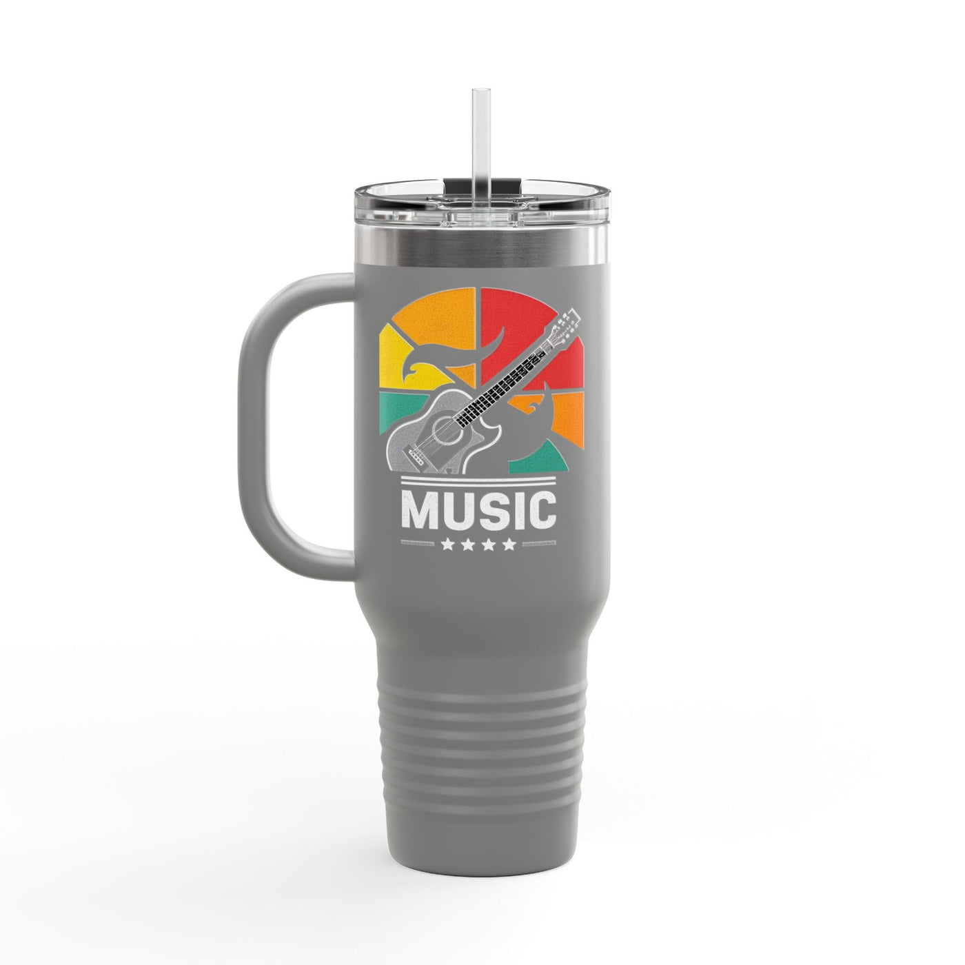 Colorful 40oz Travel Mug - Insulated Tumbler for Music Lovers - Picknmore