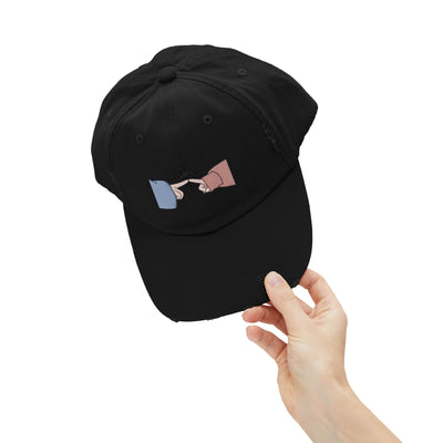 Playful Finger Pointing Hat - Fun Distressed Cap for Girls - Picknmore