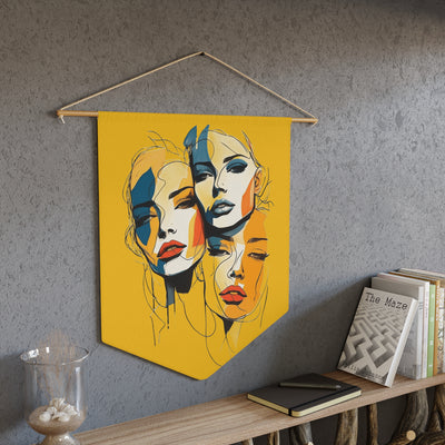Artistic Wall Pennant - Colorful Boho Fashion Illustration Tapestry - Picknmore
