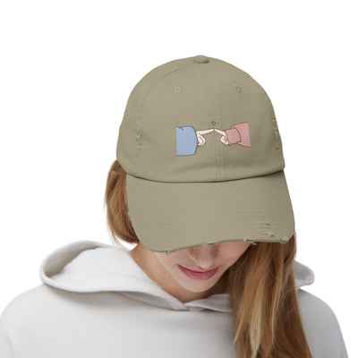 Playful Finger Pointing Hat - Fun Distressed Cap for Girls - Picknmore