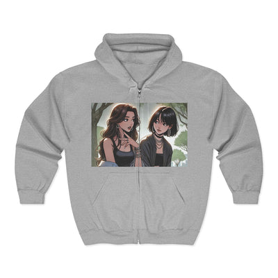 Trendy Graphic Zip-Up Hoodie - Women's Cozy Casual Fashion - Picknmore