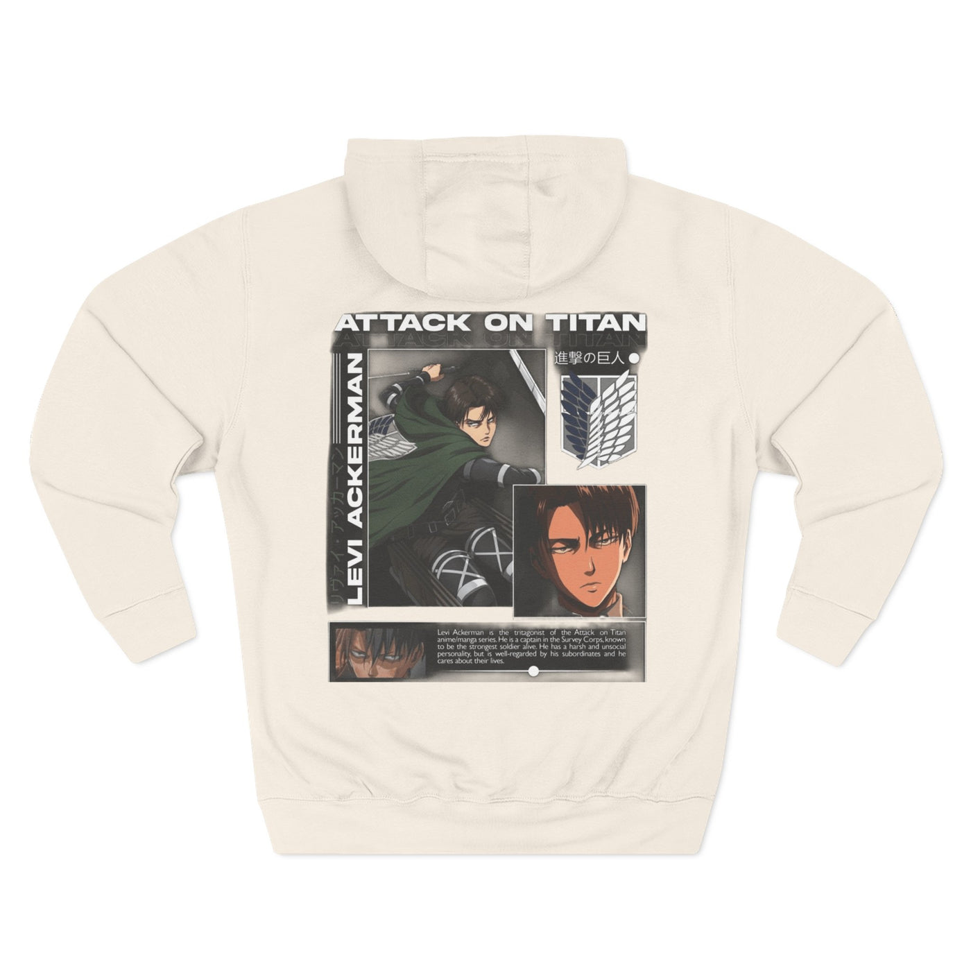 Levi Ackerman Hoodie - Attack on Titan Three-Panel Fleece - Picknmore