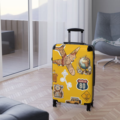 Travel Suitcase with Stickers - Adventure Luggage for Travelers - Picknmore