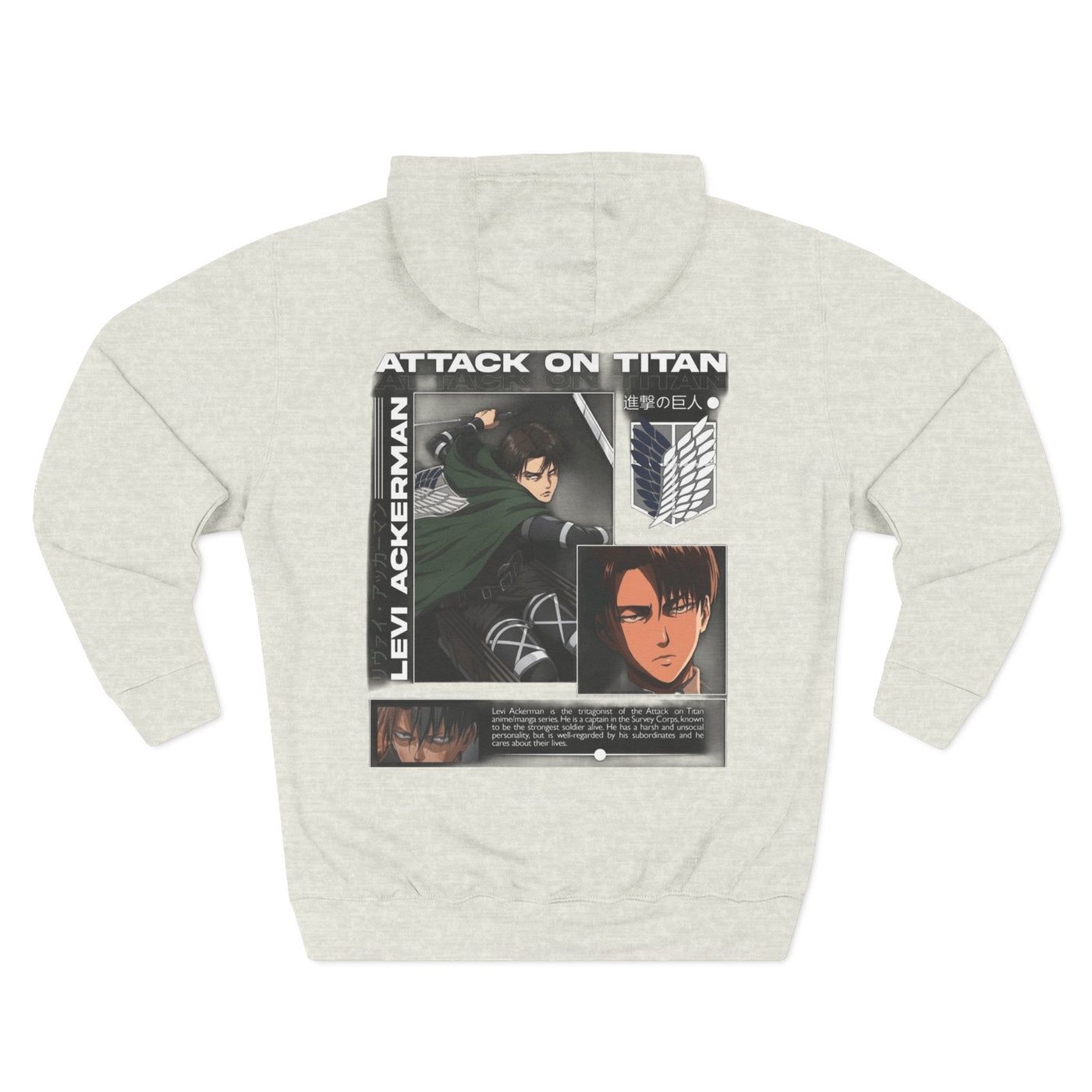 Levi Ackerman Hoodie - Attack on Titan Three-Panel Fleece - Picknmore