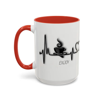 Coffee Lover's Heartbeat Mug - Caffeine Addiction Design - Picknmore