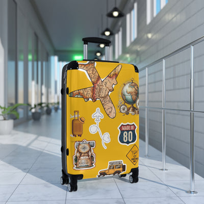 Travel Suitcase with Stickers - Adventure Luggage for Travelers - Picknmore