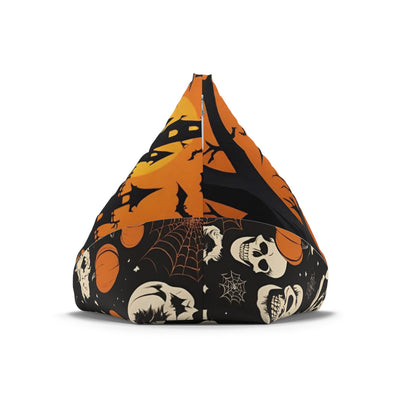 Spooky Halloween Bean Bag Chair Cover – Pumpkin & Skull Design - Picknmore
