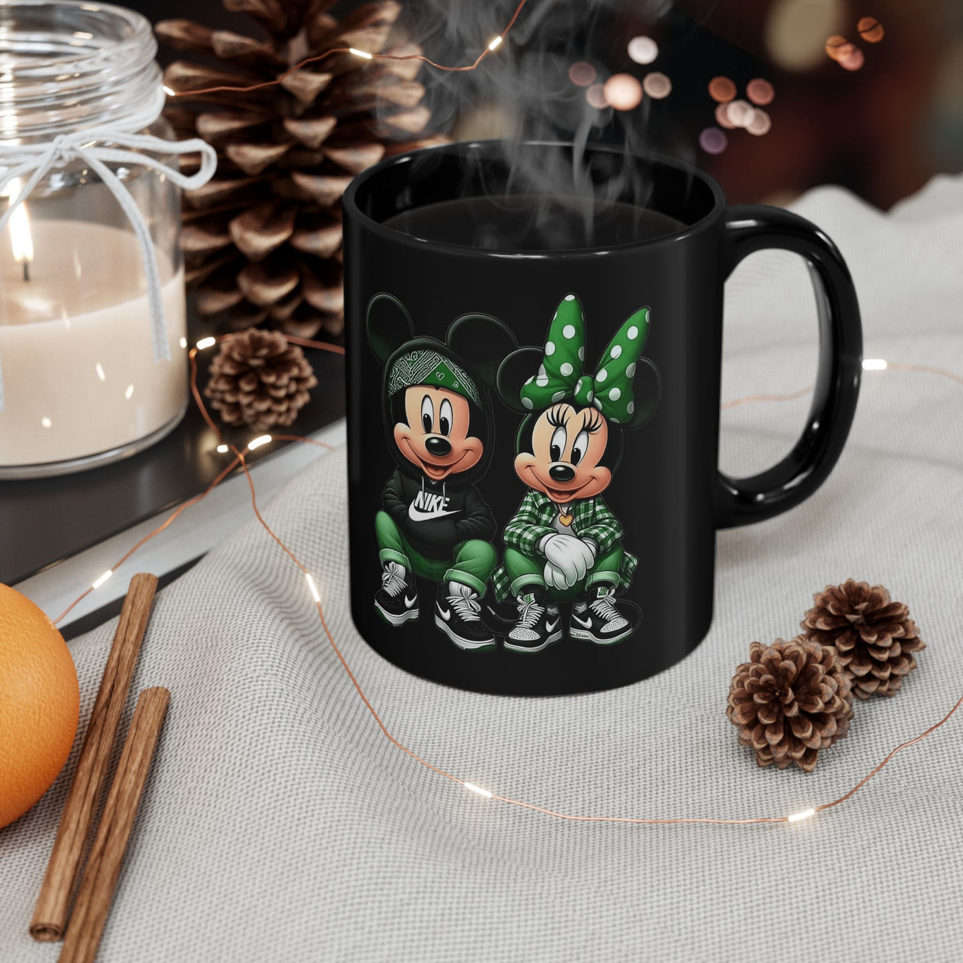 Mickey & Minnie Coffee Mug, Cute Disney Drinkware, Perfect Gift for Fans, Unique Holiday Mug, Fun Kitchen Decor