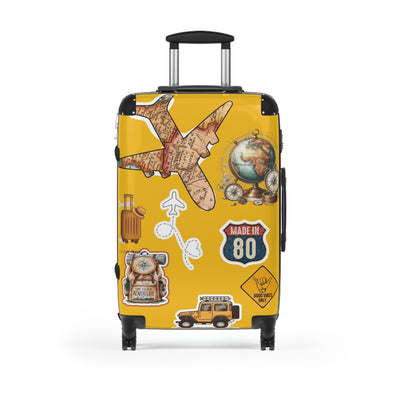 Travel Suitcase with Stickers - Adventure Luggage for Travelers - Picknmore