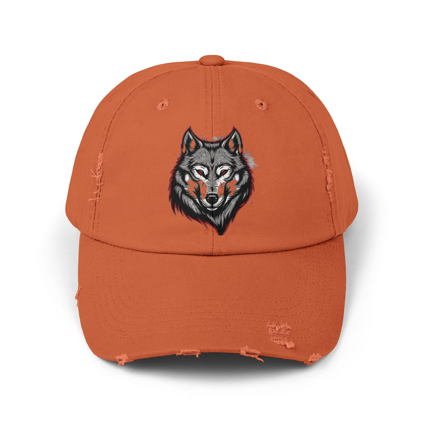 Wolf Graphic Distressed Cap - Outdoor Adventure Hat for Him - Picknmore