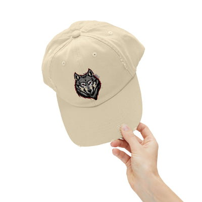 Wolf Graphic Distressed Cap - Outdoor Adventure Hat for Him - Picknmore