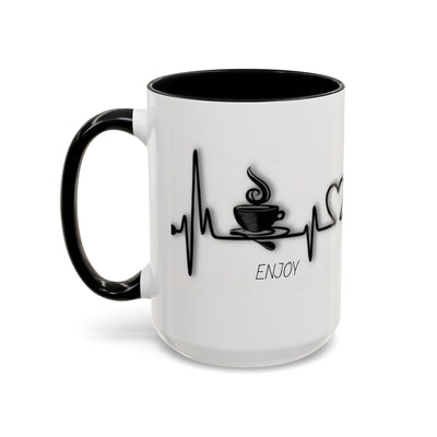 Coffee Lover's Heartbeat Mug - Caffeine Addiction Design - Picknmore