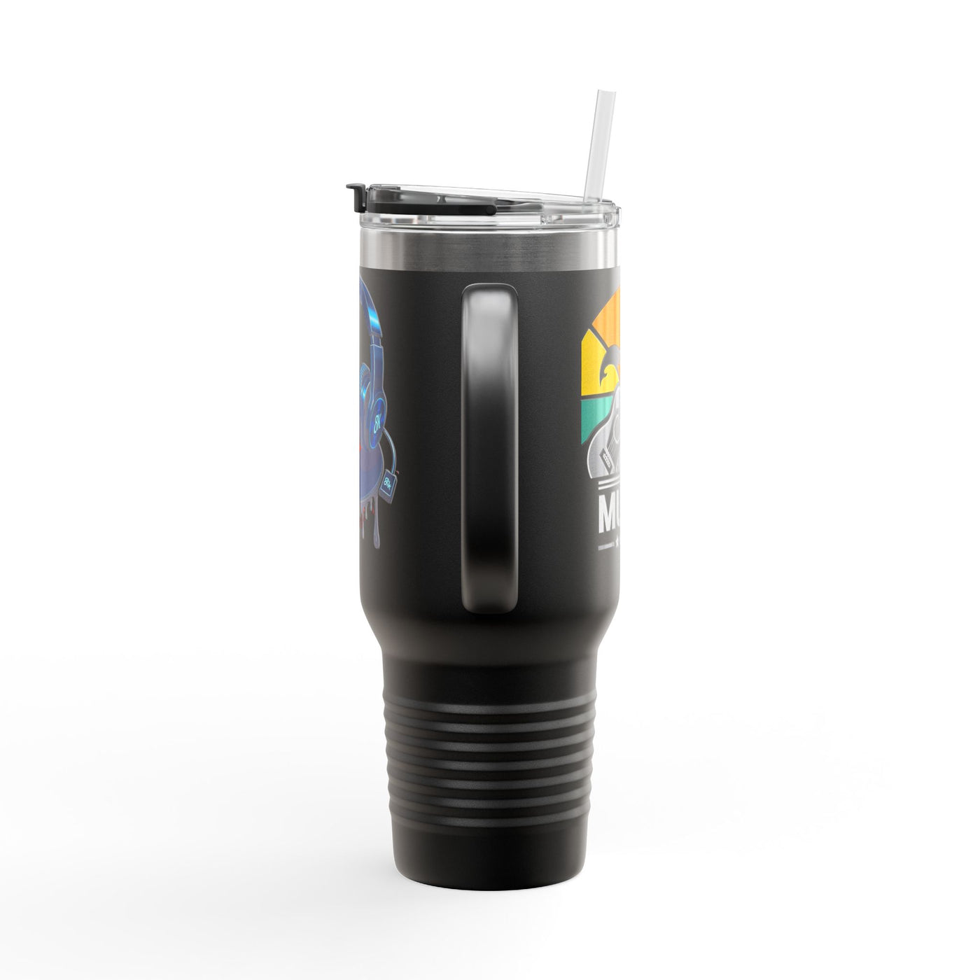 Colorful 40oz Travel Mug - Insulated Tumbler for Music Lovers - Picknmore