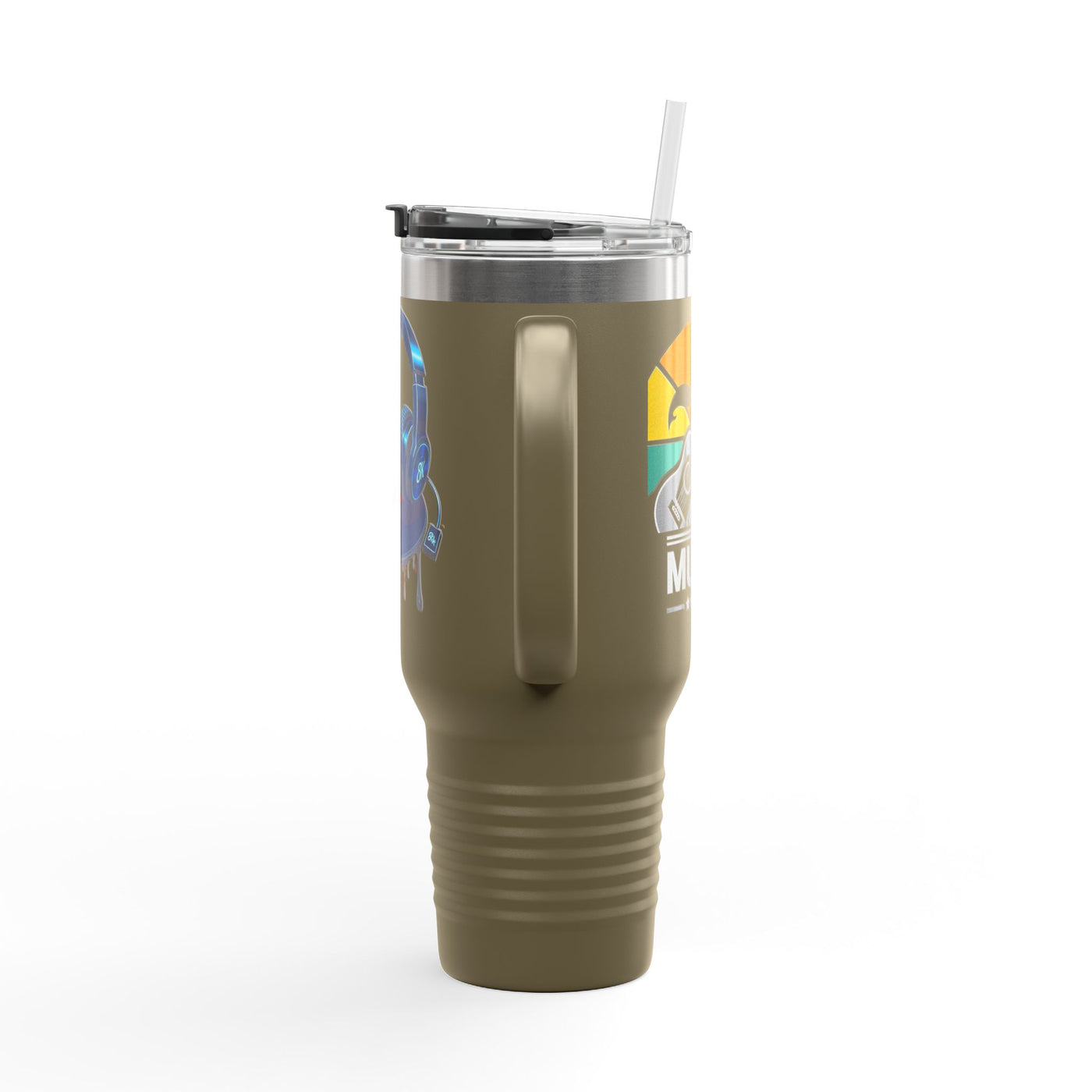 Colorful 40oz Travel Mug - Insulated Tumbler for Music Lovers - Picknmore