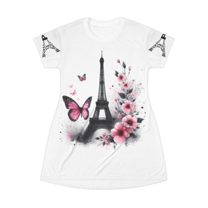 Parisian Butterfly T-Shirt Dress - Picknmore