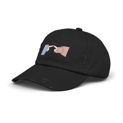 Playful Finger Pointing Hat - Fun Distressed Cap for Girls - Picknmore