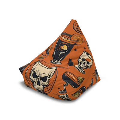 Halloween Pumpkin Skull Bean Bag Chair Cover – Spooky & Fun Home Decor - Picknmore
