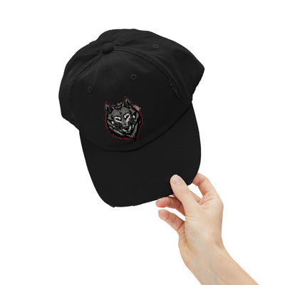Wolf Graphic Distressed Cap - Outdoor Adventure Hat for Him - Picknmore