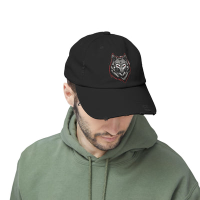 Wolf Graphic Distressed Cap - Outdoor Adventure Hat for Him - Picknmore