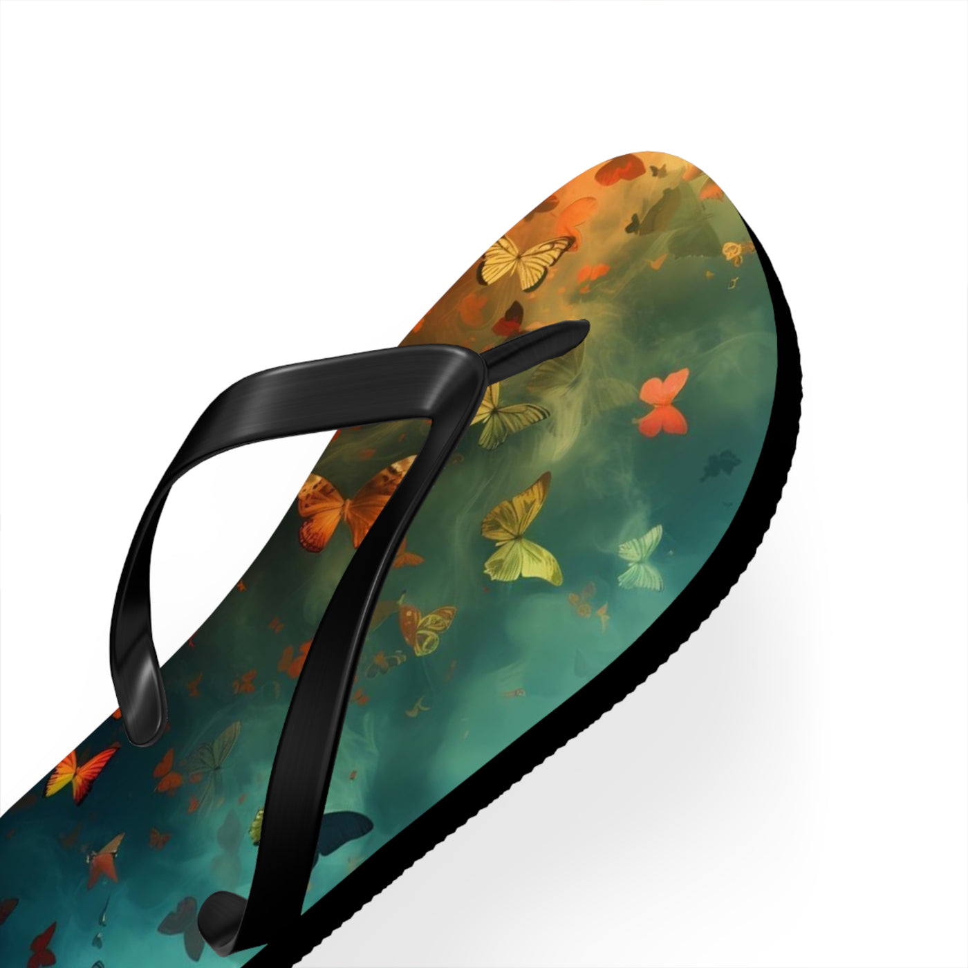 Butterfly Print Flip Flops, Summer Fashion, Beach Wear, Vacation Footwear, Unique Gift, Outdoor Comfort Sandals - Picknmore
