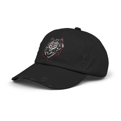 Wolf Graphic Distressed Cap - Outdoor Adventure Hat for Him - Picknmore