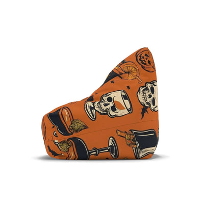 Halloween Pumpkin Skull Bean Bag Chair Cover – Spooky & Fun Home Decor - Picknmore