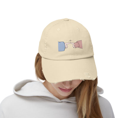 Playful Finger Pointing Hat - Fun Distressed Cap for Girls - Picknmore