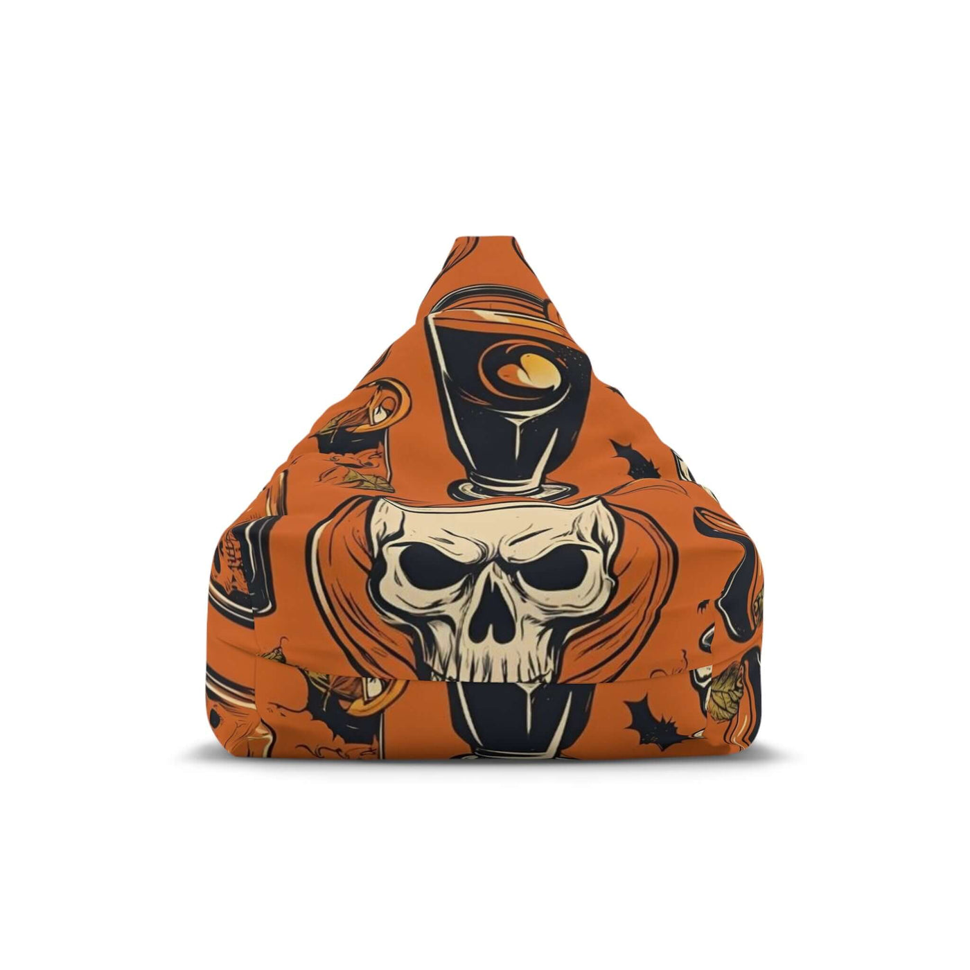Halloween Pumpkin Skull Bean Bag Chair Cover – Spooky & Fun Home Decor - Picknmore