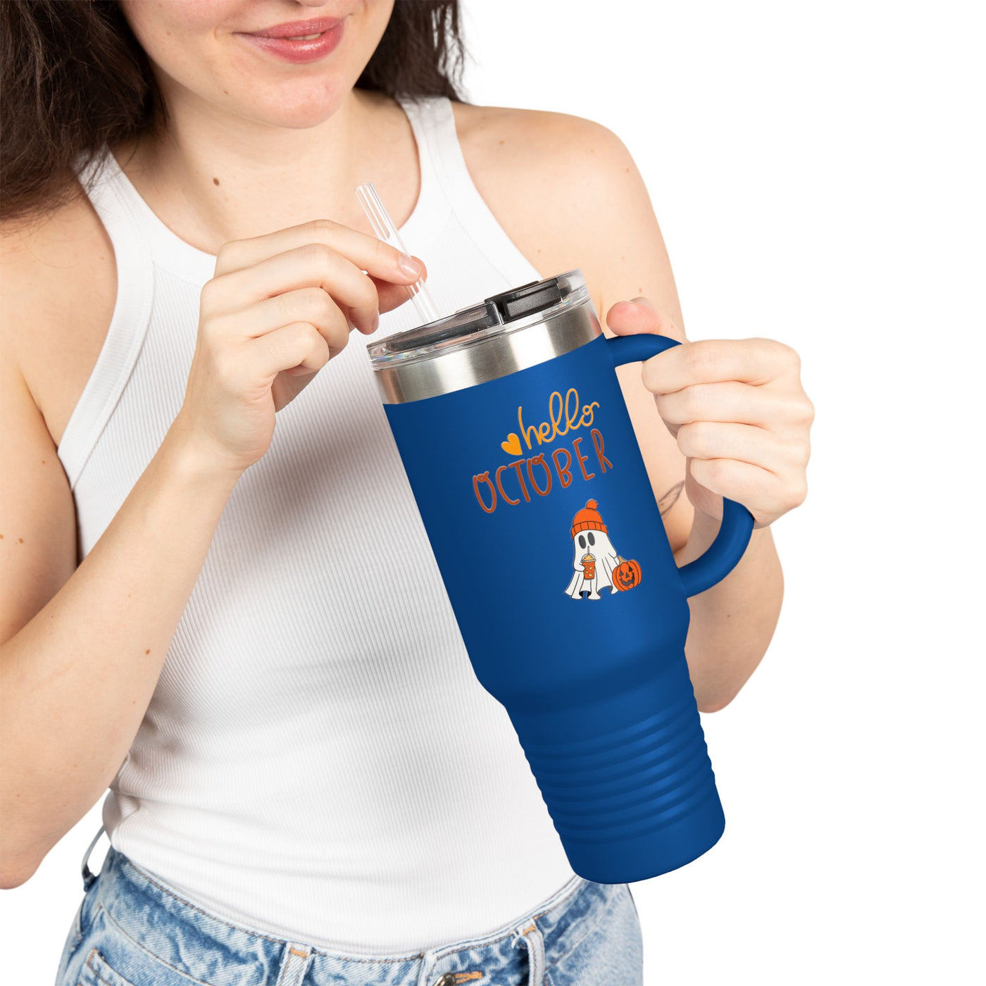 Halloween-Themed Insulated Travel Mug | 40oz | Perfect for October Parties, Fall Events, Cozy Drinks, Gifts for Coffee Lovers - Picknmore