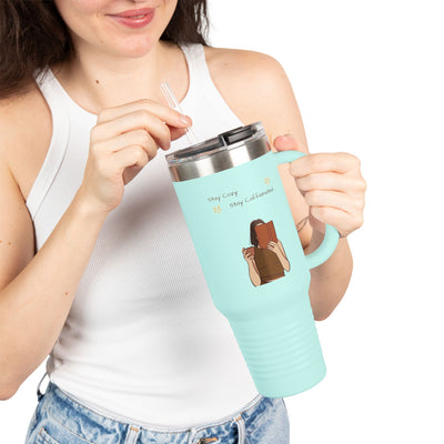 Insulated Travel Mug for Book Lovers, Enjoy Every Sip, Perfect Gift for Readers, 40oz Coffee Tumbler, Travel Cup for Busy Days - Picknmore