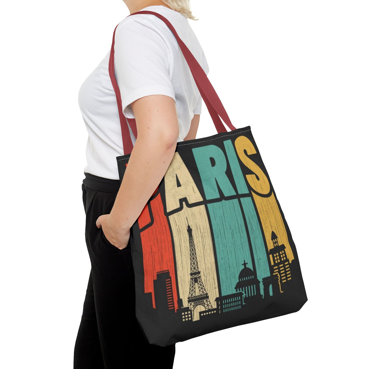 Paris Cityscape Tote Bag - Parisian Art Print Shopping Bag - Picknmore